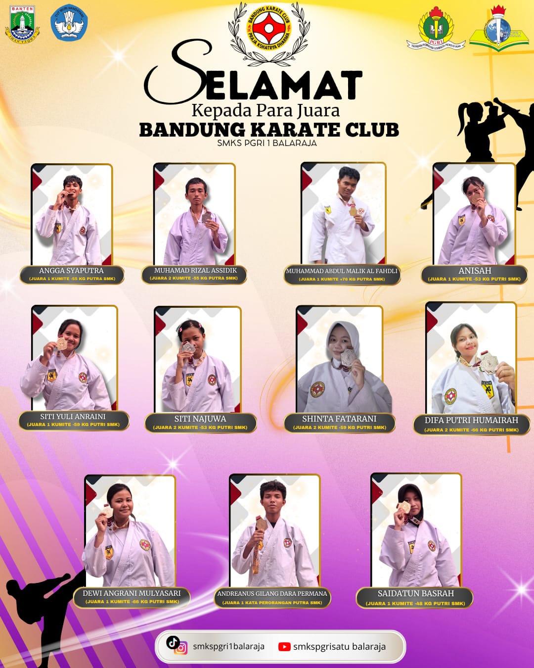 PRESTASI GEMILANG BKC: RAIH 7 MEDALI EMAS DAN 4 MEDALI PERAK